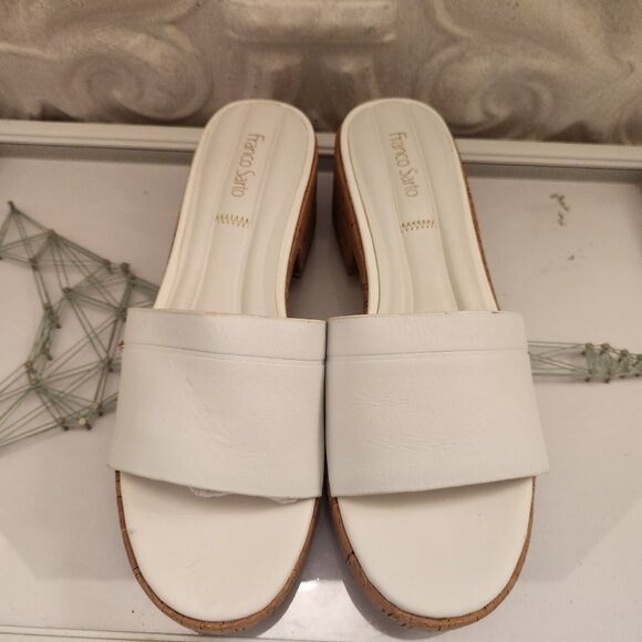Franco Sarto Women's Pony Slide Sandals. White. NIB. Size 8.5 - Picture 4 of 13